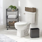 mDesign Small Metal 2.4 Gallon/9 Liter Trash Can Wastebasket Garbage Bin - Image 2