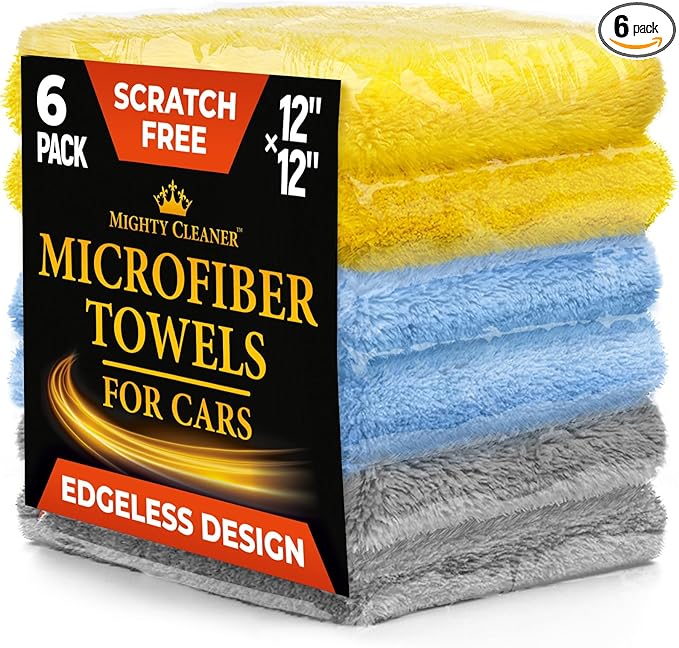 Super Soft Microfiber Towels for Cars by MightyCleaner