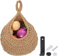 uxcell Hanging Fruit Baskets for Kitchen, Hand-Woven Wall Hanging Storage Jute by uxcell