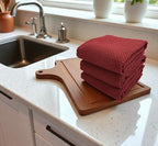 Maroon Dark Red Brick Red Kitchen Hand Dish Towels: Oversized 28" x 18" - Image 6
