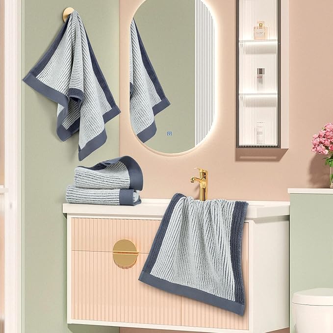 Cleanbear Gray Hand Towels for Bathroom - Image 6