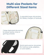 BAGSMART Travel Cord Organizer Electronics Case, Puffer Cable Organizer Bag - Image 4