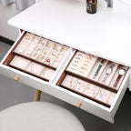 LANDICI Stackable Jewelry Organizer Trays 4 Set, PU Leather Jewelry Organizer - Image 4