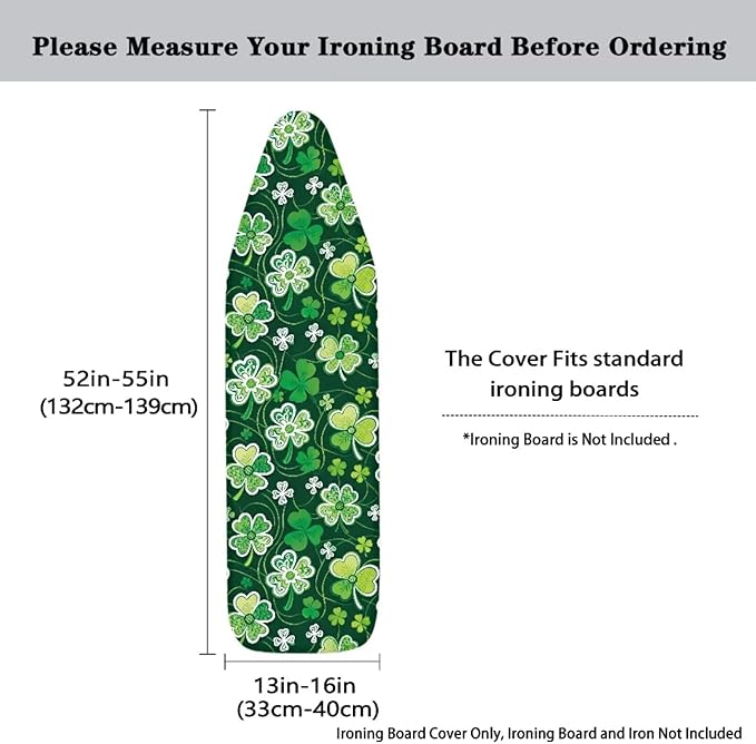 Shamrock Print Ironing Board Cover Protector St.Patrick's Day Decorative Covers - Image 5