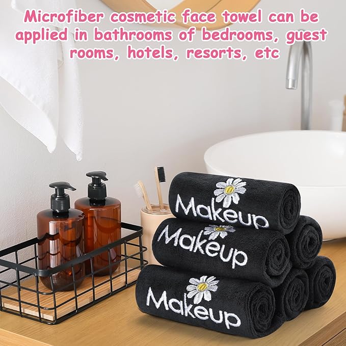 Shimeyao 20 Pack Makeup Towels Black Makeup Washcloths - Image 6