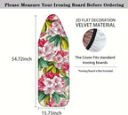 Nuxovilar Red & White Floral Pattern Ironing Board Cover, 15×54 inch, Fits Most - Image 4