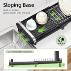 Small Dish Drying Rack, Mini Expandable Compact Dish Rack, Slim Extendable - Image 5