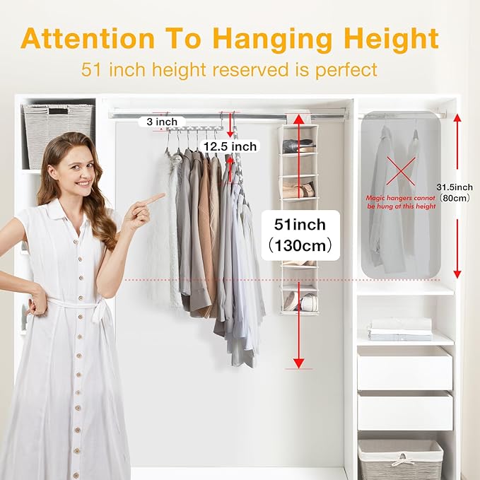 HOUSE DAY Space Saving Hangers for Clothes 20 Pack, Heavy Duty Hanger Organizer - Image 2