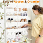 20-30 Pairs Over the Door Shoe Organizer, 10-Tier Door Shoes Rack, Handing - Image 5