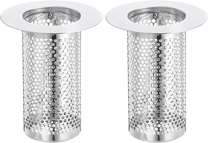 uxcell 3 Pack Shower Drain Strainer, 3.1" x 2.2" Stainless Steel Floor Drain by uxcell