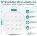 Silicone Square Drain Hair Catcher – 4-in-1 Set Shower Drain Strainer Covers - Image 7