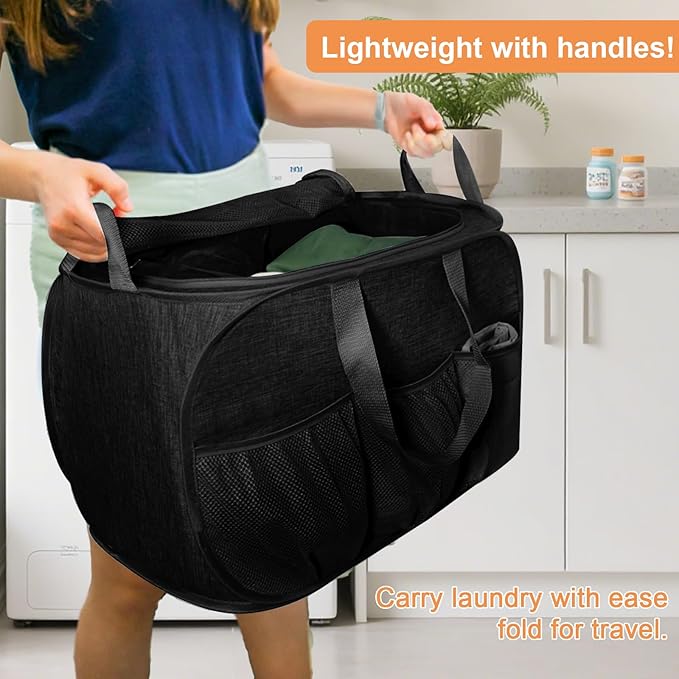 4 Pack Collapsible Laundry Baskets - Image 7
