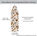 Leopard Hearts Ironing Board Cover Resist Scorching Cover Heavy Duty Padded - Image 5