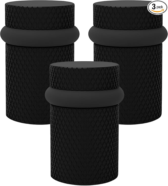 Mega Handles Knurled Floor Door Stopper, Quickly Installed Wall Protector by MegaHandles