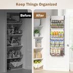 Delamu Over The Door Pantry Organizer, 5-Tier Pantry Door Organizers and Storage - Image 8