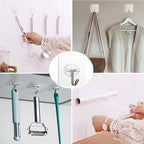 100 Pack Adhesive Hooks Wall Hooks 24lb Heavy Duty Self Adhesive Hooks - Image 7