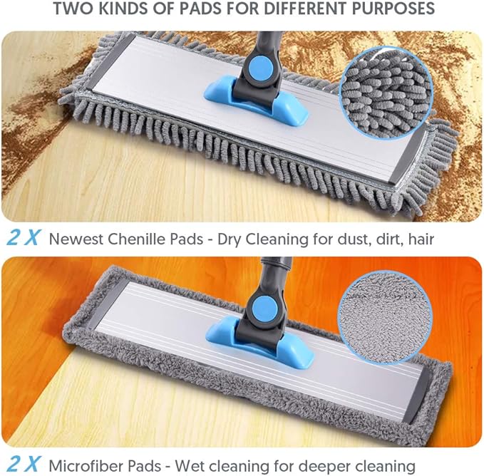 MANGOTIME Microfiber Dust Mop for Hardwood Floors - Image 2