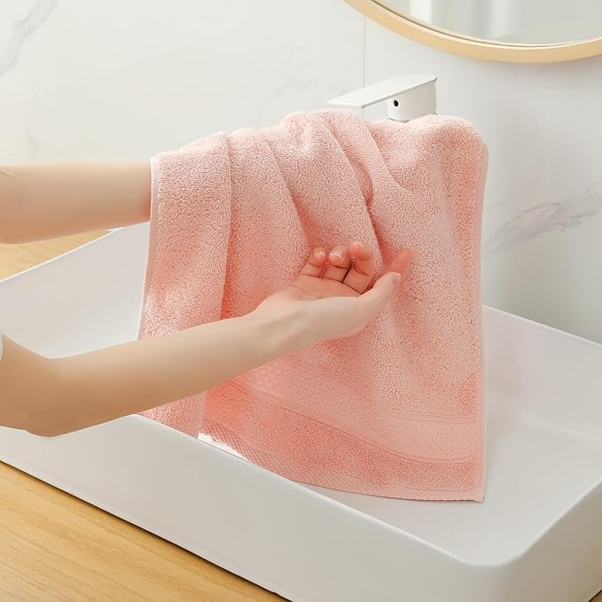6 Pack Hand Towel Set, 16 by 25 inches, 100% Cotton Ultra Soft and Highly - Image 4