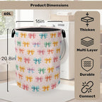 Colorful Bow Foldable Laundry Hamper - Image 2