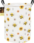 HUNRUNG Laundry Hamper, Large Canvas Fabric Lightweight Storage Basket Toy by HUNRUNG