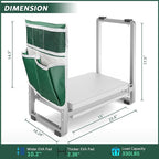 FLINTER 10.2" Wider Garden Kneeler and Seat, Heavy Duty Thick Gardening Bench for Kneeling and Seat - Garden Kneelers for Seniors, Gardening Stools for Women, Grandparents, Gardeners, Gray - Image 2