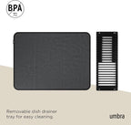 Umbra Udry Dish Rack and Microfiber Drying Mat – Space-Saving Design Folds Up - Image 6