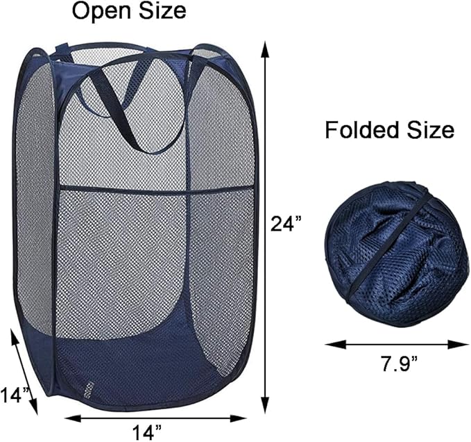 2 Packs Mesh Pop up Laundry Hamper - Image 2