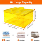 Vieshful 40L Yellow Clear Clothes Storage Bag Colorful Clothes Organizer - Image 2