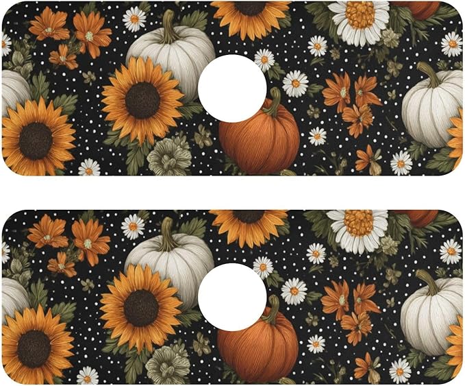 Kitchen Sink Splash Guard 2 PCS 14.7 Inch Sink Faucet Mat Splash Guard by Eyanle