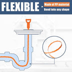 35.5inch Drain Clog Remover, 25inch Drain Snake Hair Remover ＆ Cleaning Brush - Image 5