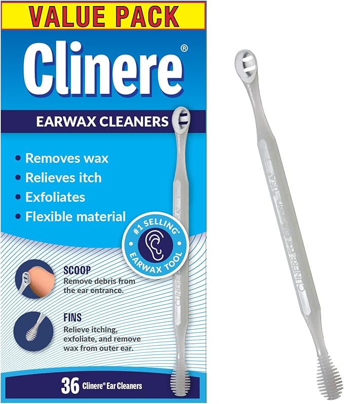 Clinere Ear Cleaners, Gentle Canal Cleaning and Ear Wax Removal Tool, Itch by ClinereEarCare