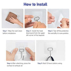 FACURY Large Adhesive Hooks 22Ib, Waterproof and Rustproof Wall Hooks - Image 5