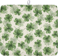St Patrick's Day Green Clover Dish Drying Mat by Kawani