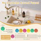 New Version Super Absorbent Faucet Mat, Kitchen Sink Dish Drying Stone Tray - Image 3