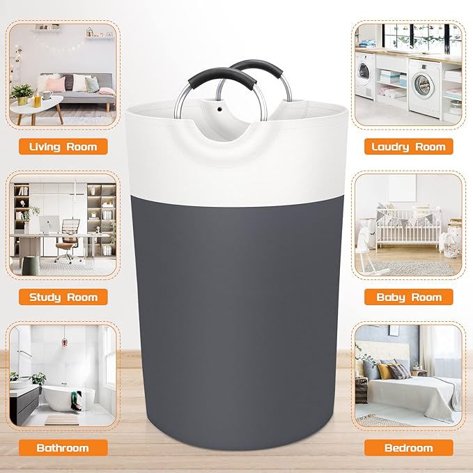 BlissTotes 115L Laundry Basket, Freestanding Laundry Hamper, Collapsible Dirty - Image 7