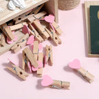 20 PCS Heart Wooden Clothespins - Image 7