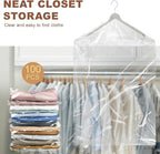 100 Pack Clear Garment Bags for Clothes, Plastic Garment Bags Dry Cleaner Bags - Image 5