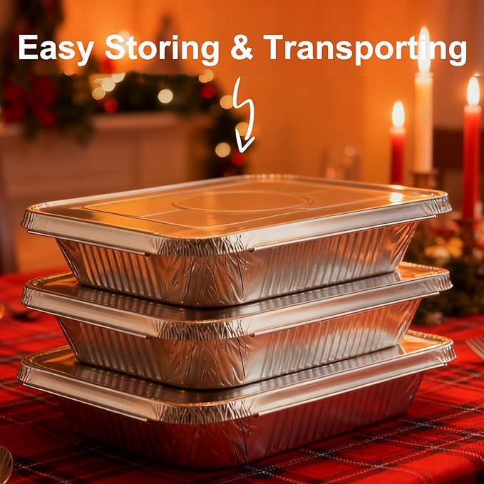 9x13 Aluminum Foil Pans with Lids - Image 6
