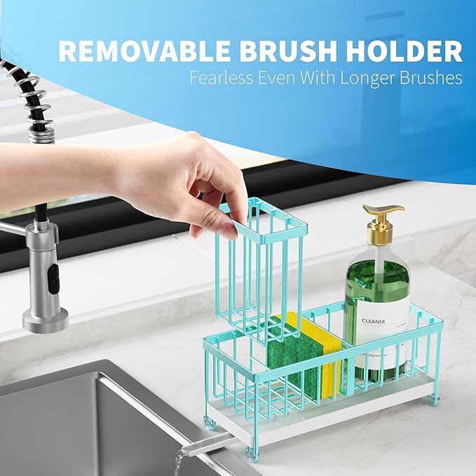 Cisily Sponge Holder for Kitchen Sink, Sink Caddy Organizer - Image 4