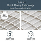 Dorai Home Collapsible Dish Drying Rack and Stone Dish Pad – Large Foldable - Image 2