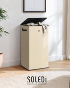 SOLEDI Laundry Hamper with Lid 100L Large & Tall Collapsible Laundry Basket - Image 8