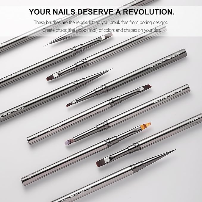 3Pcs Nail Art Brushes Set for Flower Petal Butterfly Drawing, 3D Gel Acrylic - Image 8