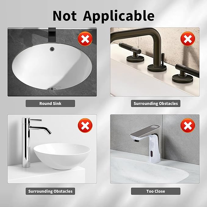 WAFT YEARN 14X5 Inch Silicone Durable Faucet Mat Kitchen Sink Splash Guard - Image 7