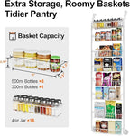 Delamu Over The Door Pantry Organizer, 8-Tier Metal Pantry Door Organization - Image 4