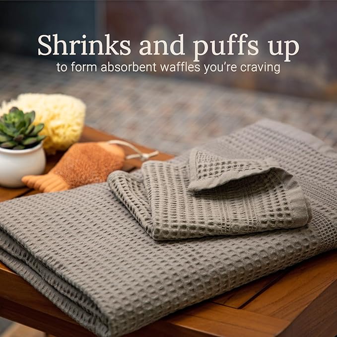 GILDEN TREE Waffle Hand Towels for Bathroom Quick Dry Towel Super Absorbent - Image 3