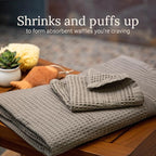 GILDEN TREE Waffle Hand Towels for Bathroom Quick Dry Towel Super Absorbent - Image 3