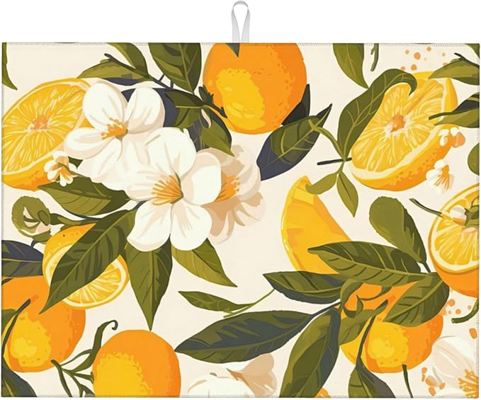 Orange Blossom Dish Drying Mats by Unknown
