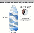Nuxovilar Blue and White Flowing Wave Lines Ironing Board Cover, This Cover - Image 4