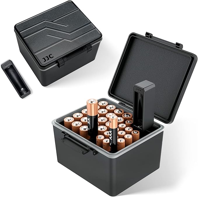 JJC AA AAA Battery Case Holder for 20 Double A Battery and 14 Triple A Battery by JJC