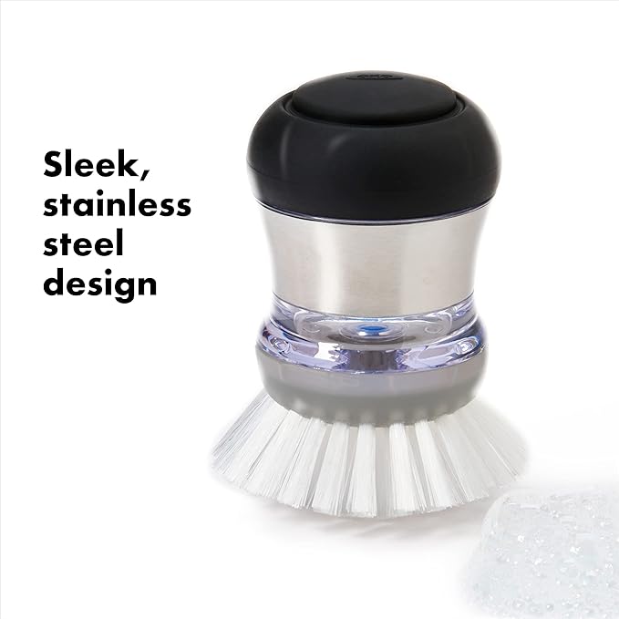 OXO Steel Soap Dispensing Palm Brush - Image 3